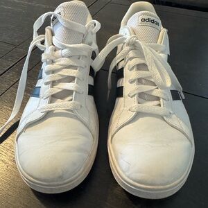 adidas White and Black Kids Low-Top Sneakers